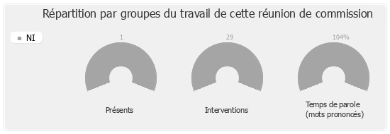 Répartition par groupes du travail de cette réunion de commission