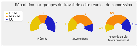 Répartition par groupes du travail de cette réunion de commission