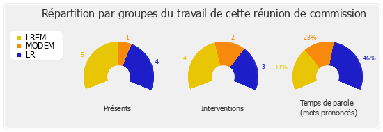 Répartition par groupes du travail de cette réunion de commission