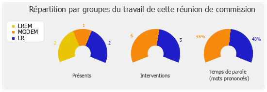 Répartition par groupes du travail de cette réunion de commission