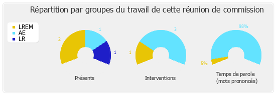 Répartition par groupes du travail de cette réunion de commission