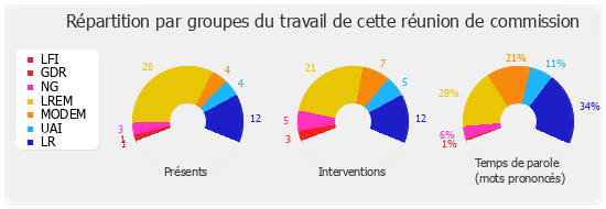 Répartition par groupes du travail de cette réunion de commission